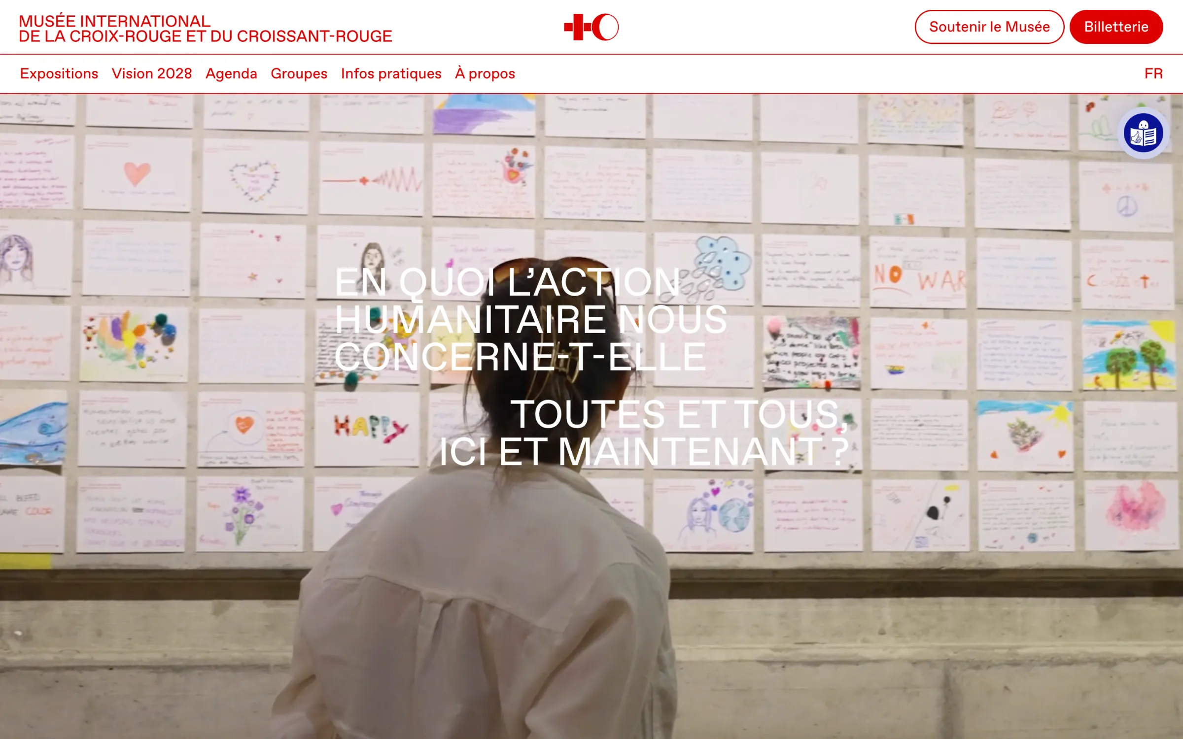 Museum homepage: “How does humanitarian action concern us all, here and now?”