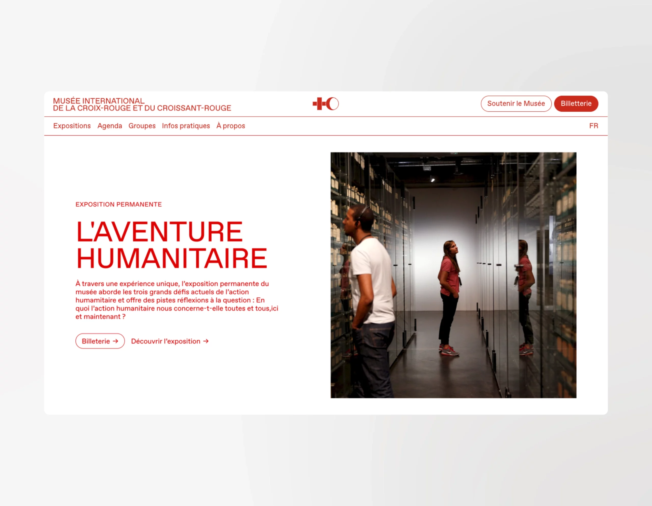 An exhibition page on the Museum website